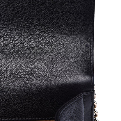 Chanel Grained Calfskin Quilted Medium Label Click Flap Bag Black 10 of 15