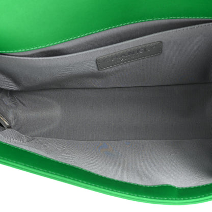 Chanel Metallic Calfskin Quilted Medium Boy Flap Green 5 of 10