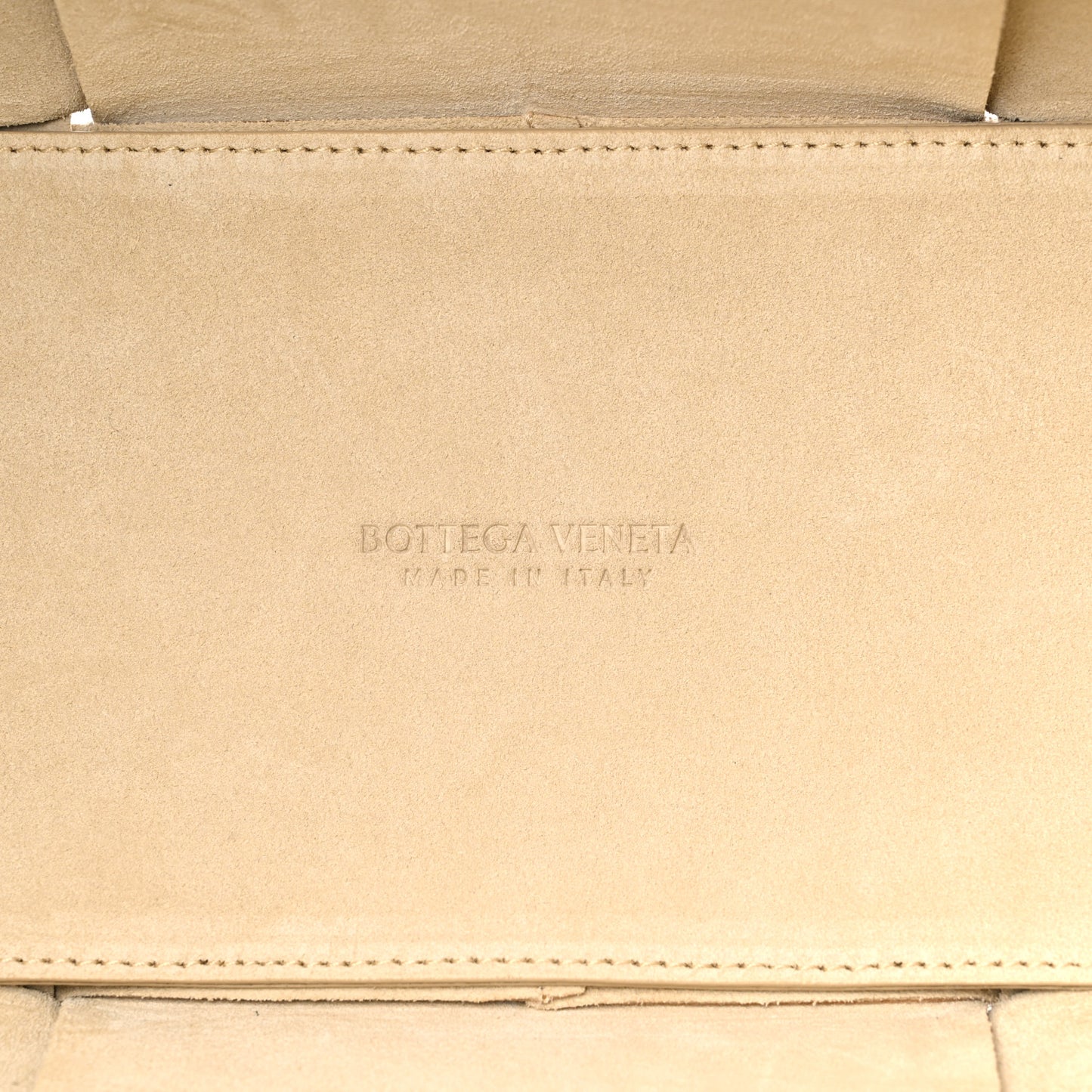 Grained Calfskin Intrecciato Medium Arco Tote Porridge