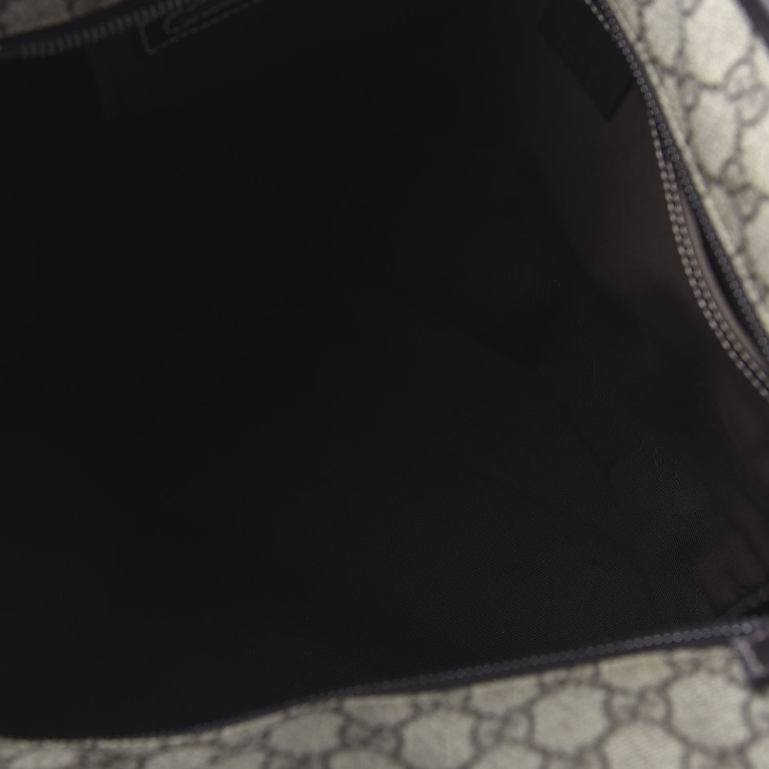 Gucci GG Supreme Monogram Medium Zippered Shopping Tote Dark Brown 5 of 10