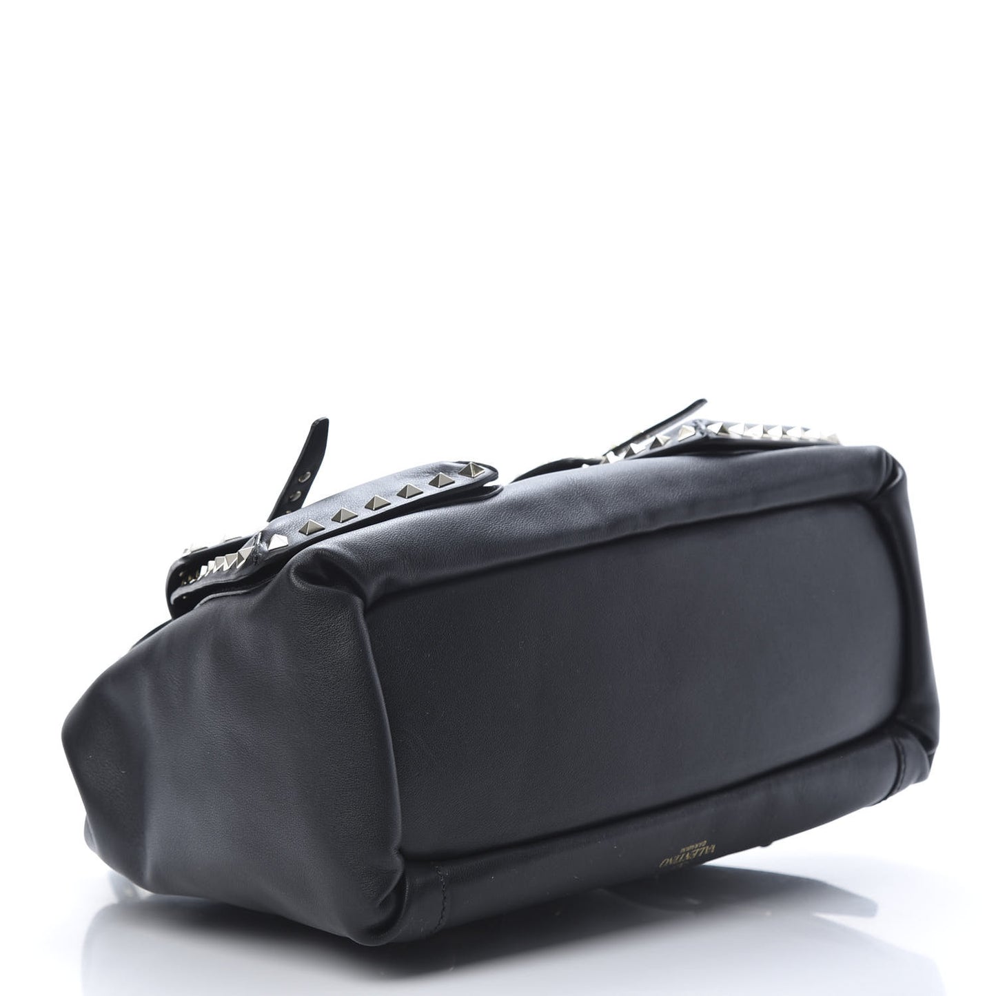 Vitello Rockstud Double Pocket Backpack Black