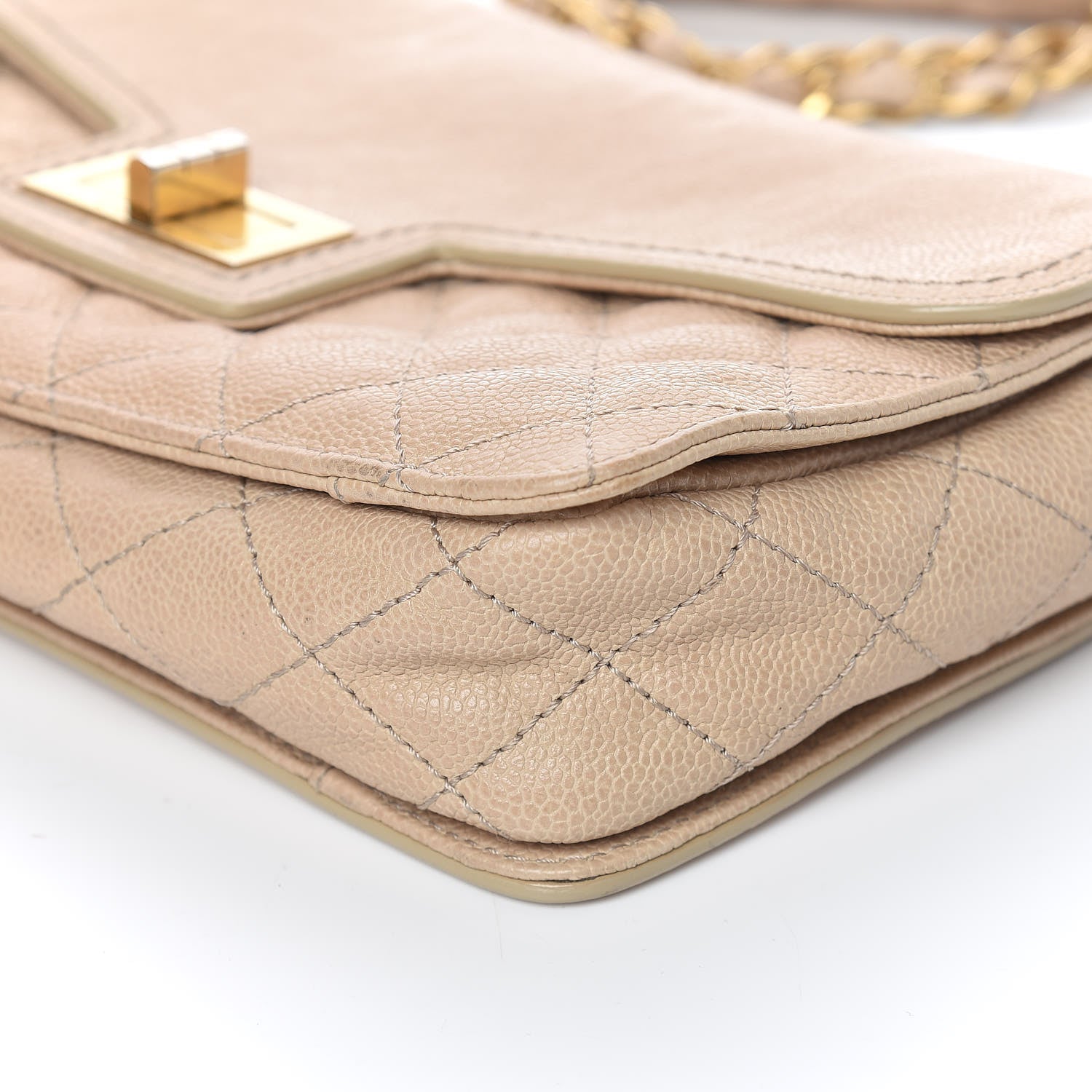 Chanel Caviar Quilted Medium Mademoiselle Flap Beige 9 of 11