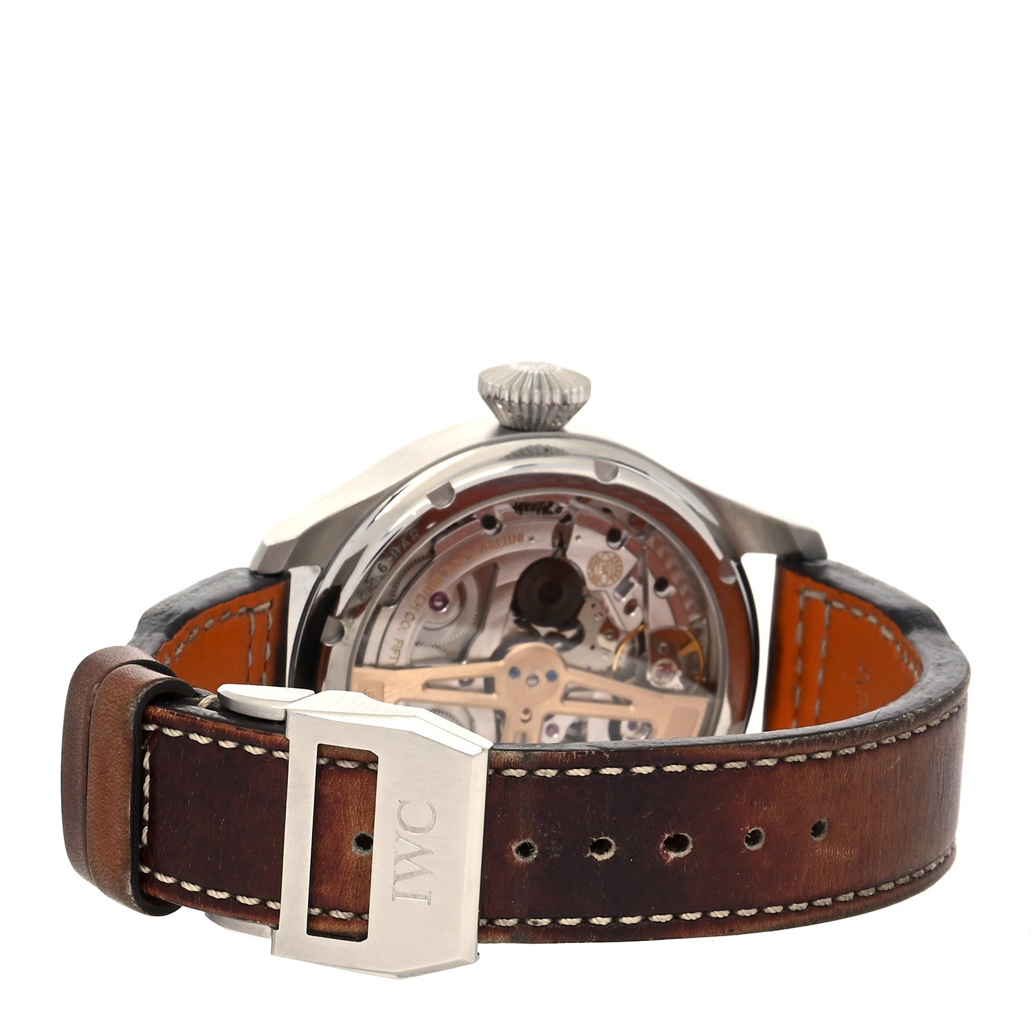IWC Stainless Steel Calfskin 46mm Big Pilot Perpetual Calendar St. Exupery Automatic Watch Black IW503801 3 of 4