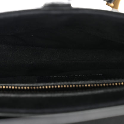 Christian Dior Grained Calfskin Saddle Bag Black 5 of 11