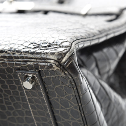 Hermes Shiny Porosus Crocodile Birkin 40 Graphite 34 of 45
