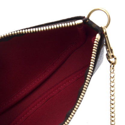 Louis Vuitton Monogram 2019 Christmas Animation Mini Courchevel Pochette Accessories Fuchsia 5 of 10
