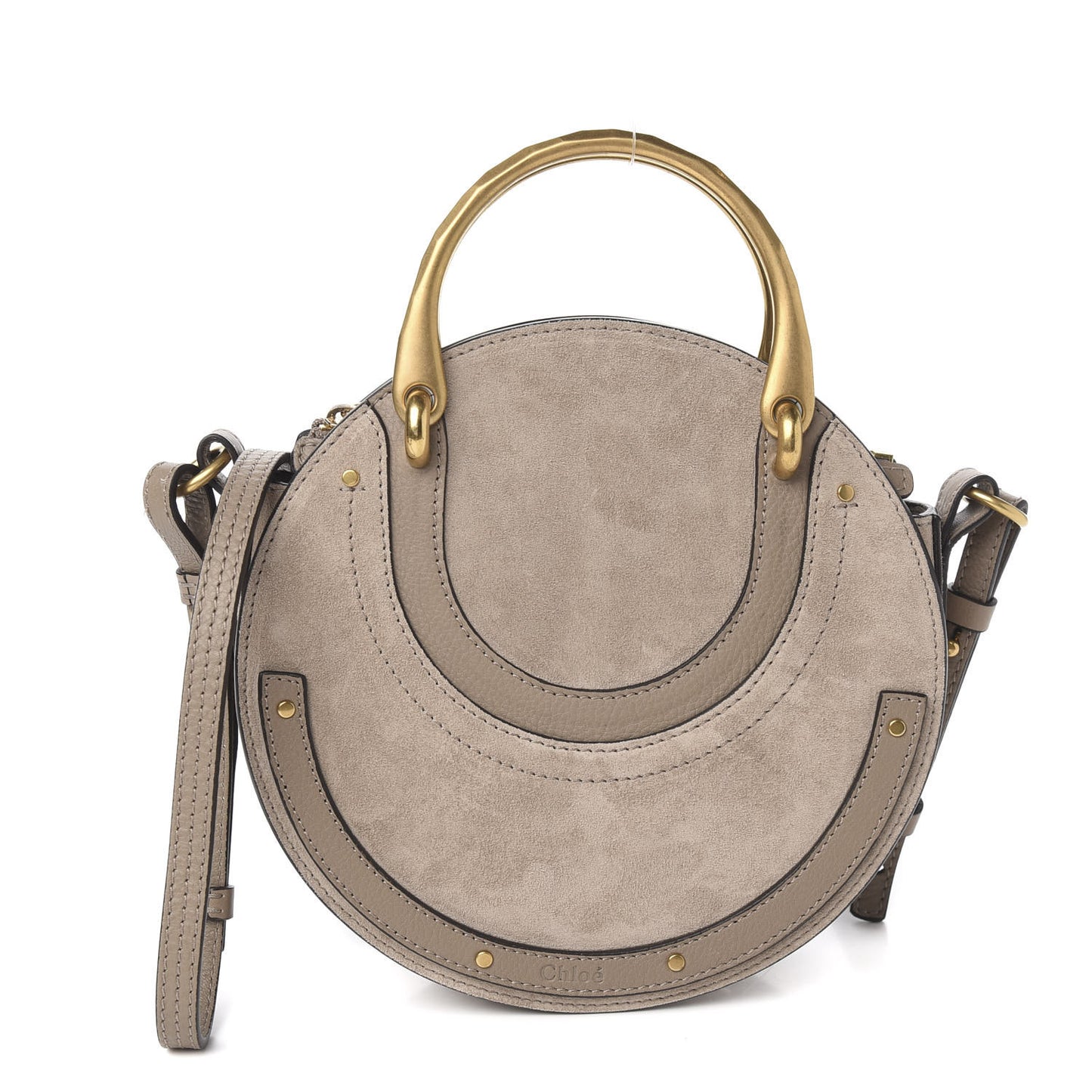 Calfskin Suede Small Pixie Bag Motty Grey