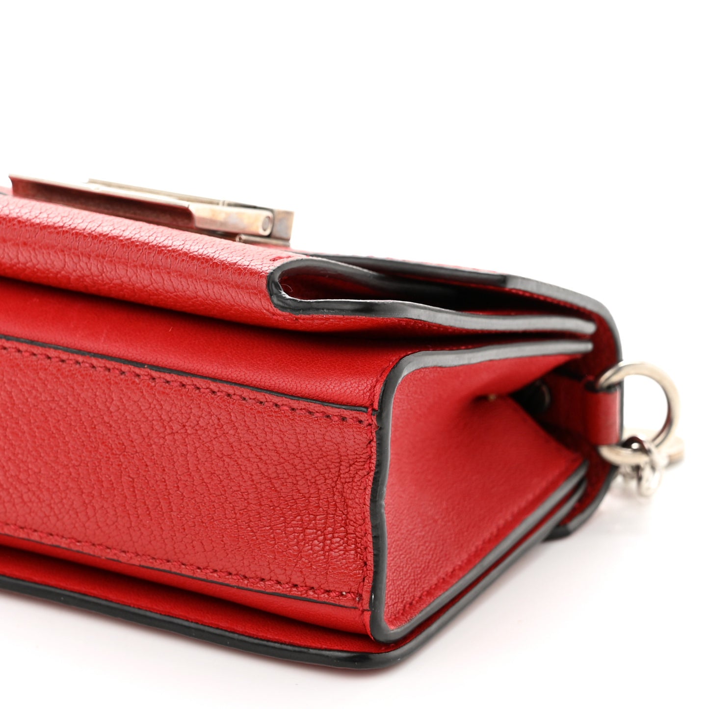 Goatskin Mini GV3 Shoulder Bag Bright Red