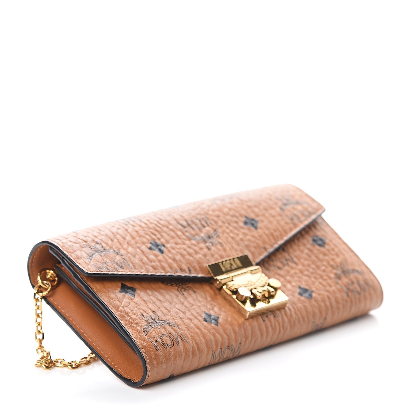 Visetos Large Patricia Wallet On Chain Cognac