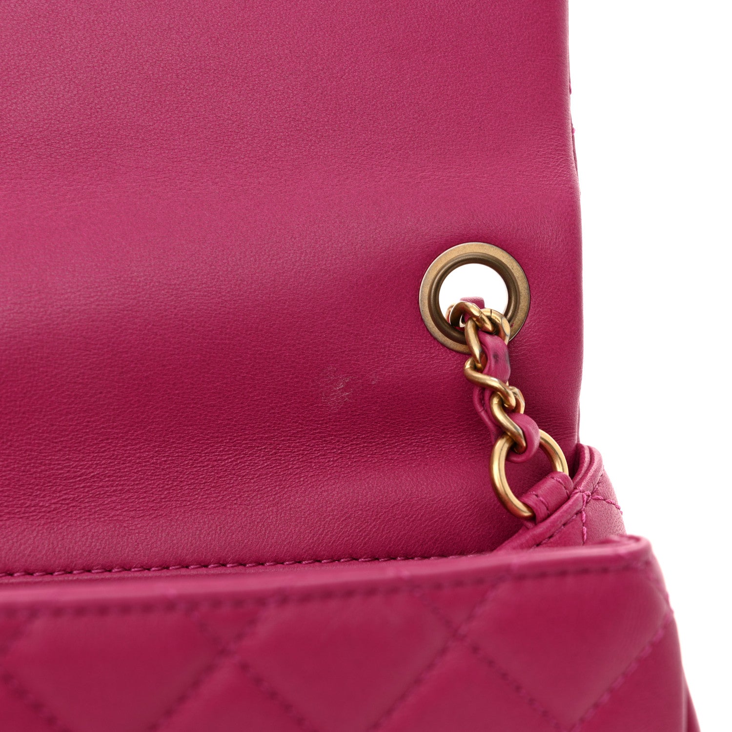 Chanel Lambskin Quilted Mini Pearl Crush Flap Purple 11 of 12