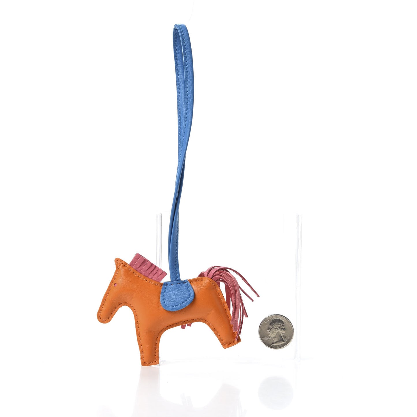 Milo Lambskin Grigri Rodeo Horse Bag Charm PM Orange Bleu Zanzibar Rose Azalee