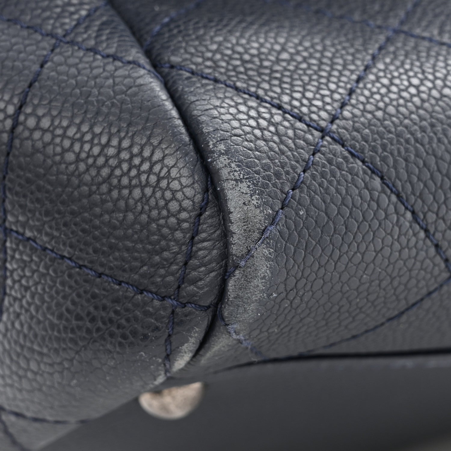 Chanel Caviar Large Shopping Tote Navy 14 of 19