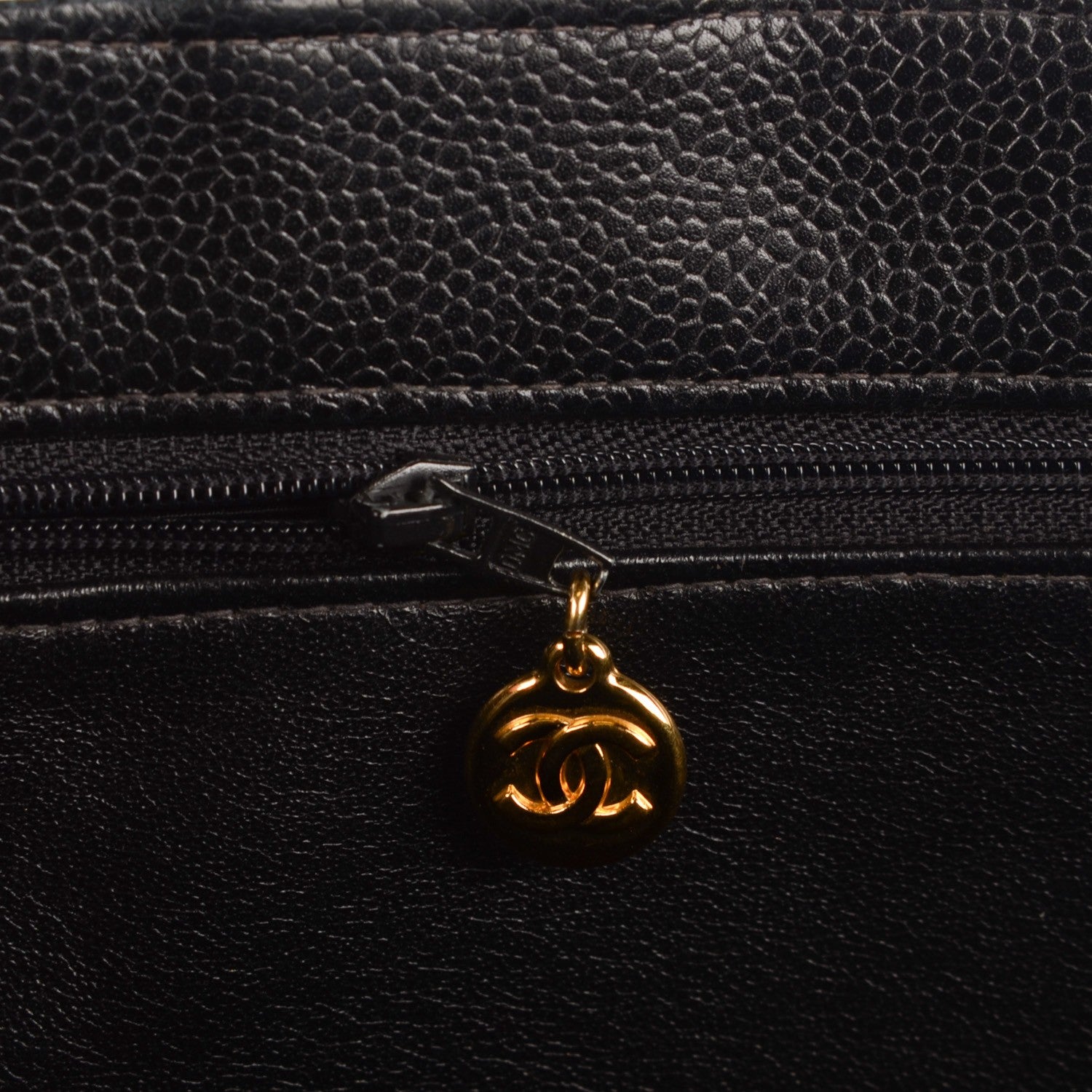 Chanel Caviar Large CC Shoulder Bag Black 8 of 8