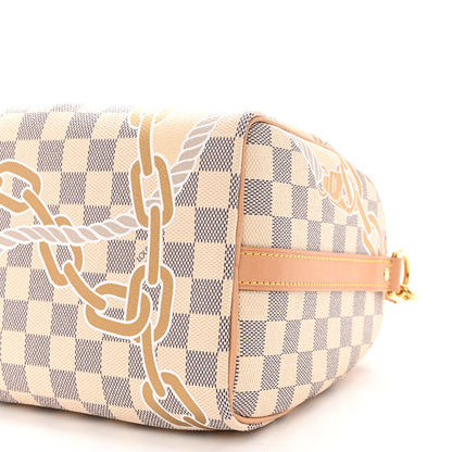 Louis Vuitton Damier Azur Nautical Speedy Bandouliere 25 10 of 11