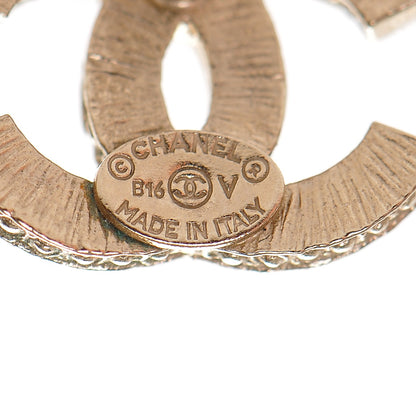 Chanel Crystal CC Earrings Gold 4 of 4