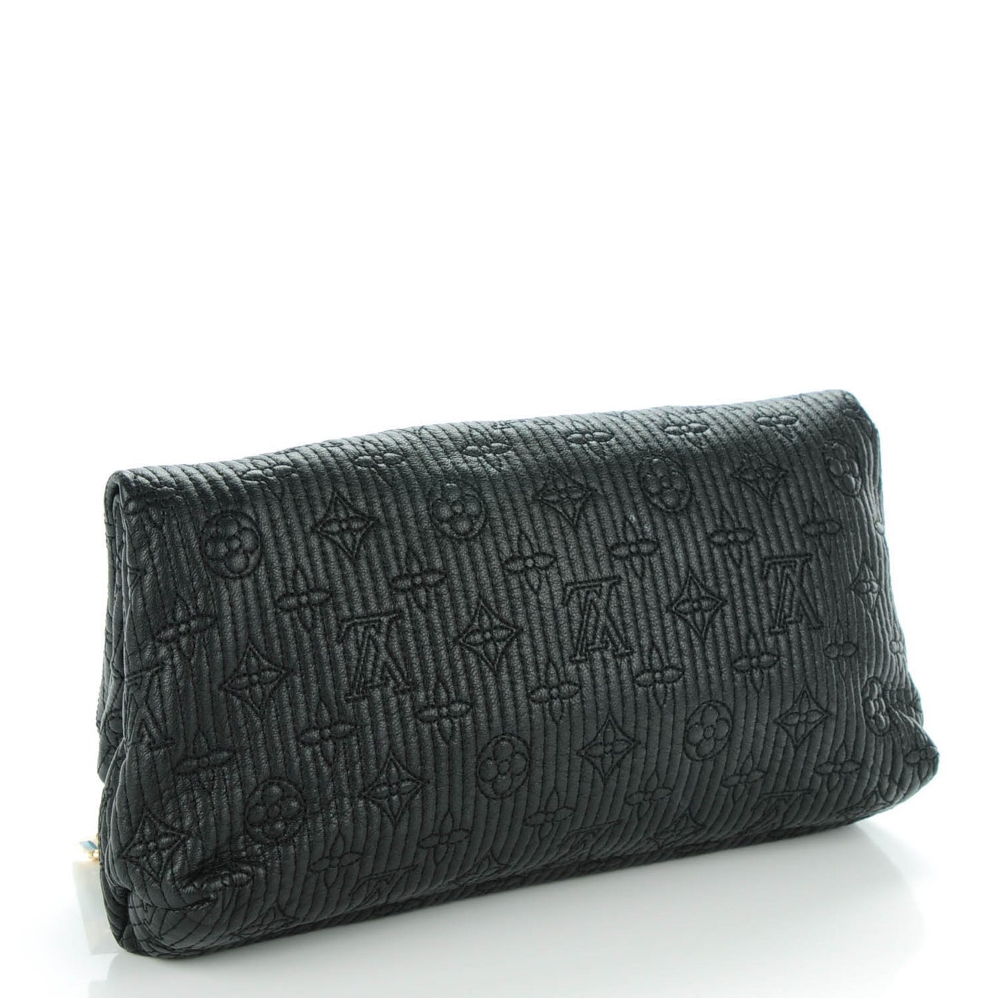 Calfskin Quilted Monogram Altair Clutch Black