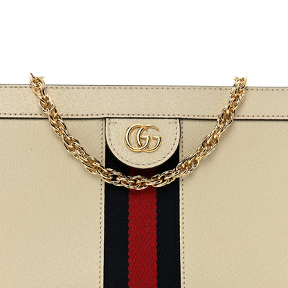 Gucci Textured Calfskin Web Small Ophidia Chain Shoulder Bag Mystic White 5 of 12