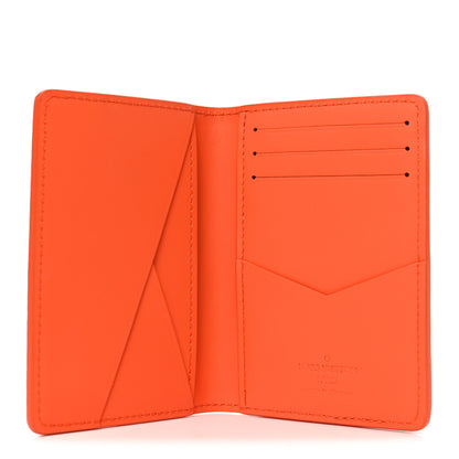 Louis Vuitton Grained Calfskin Aerogram Pocket Organizer Orange 5 of 7