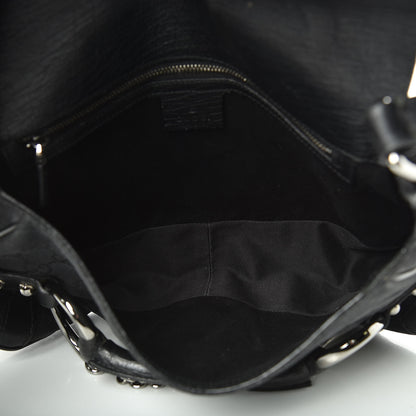 Gucci Monogram Horsebit Chain Flap Shoulder Bag Black 5 of 12