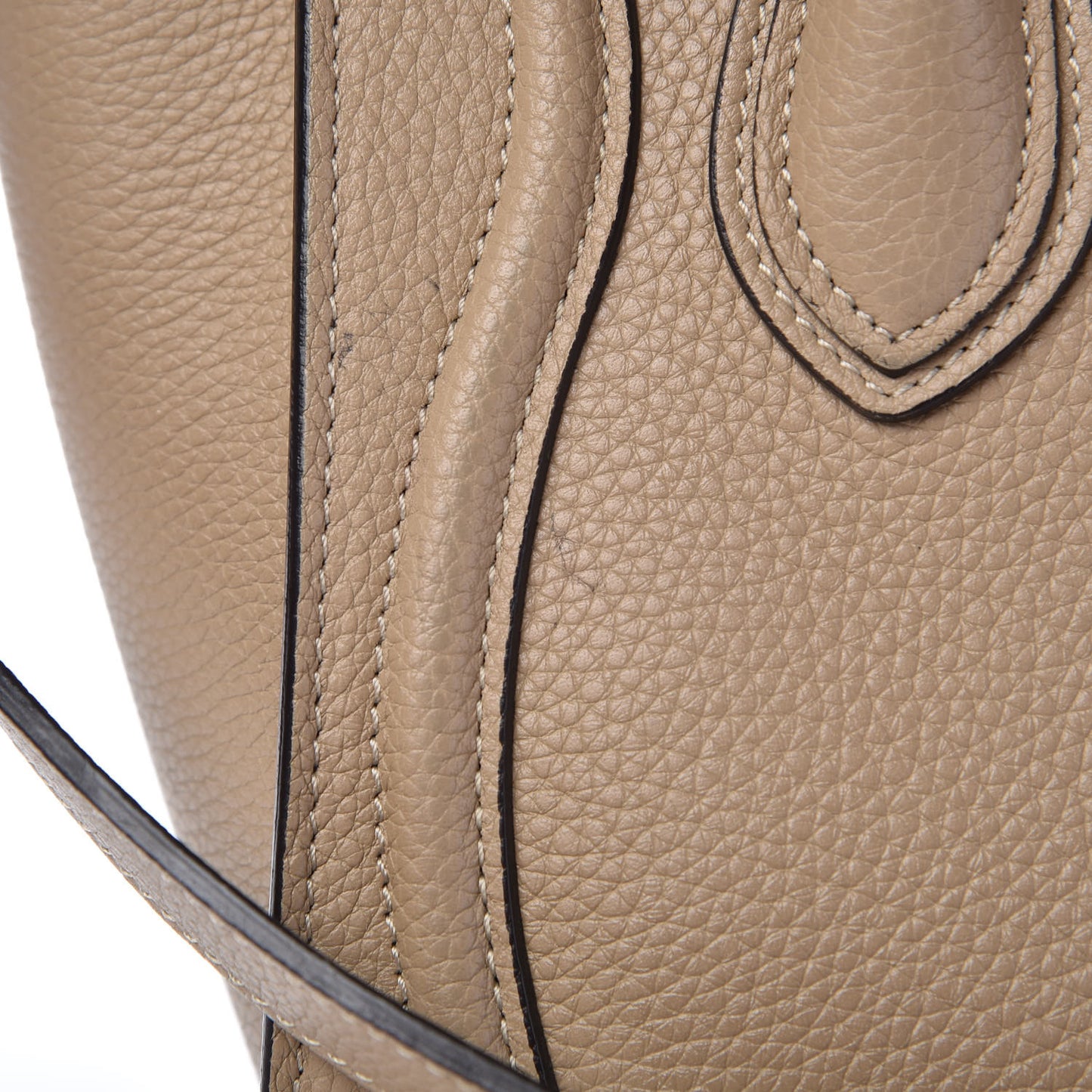 Drummed Calfskin Nano Luggage Dune