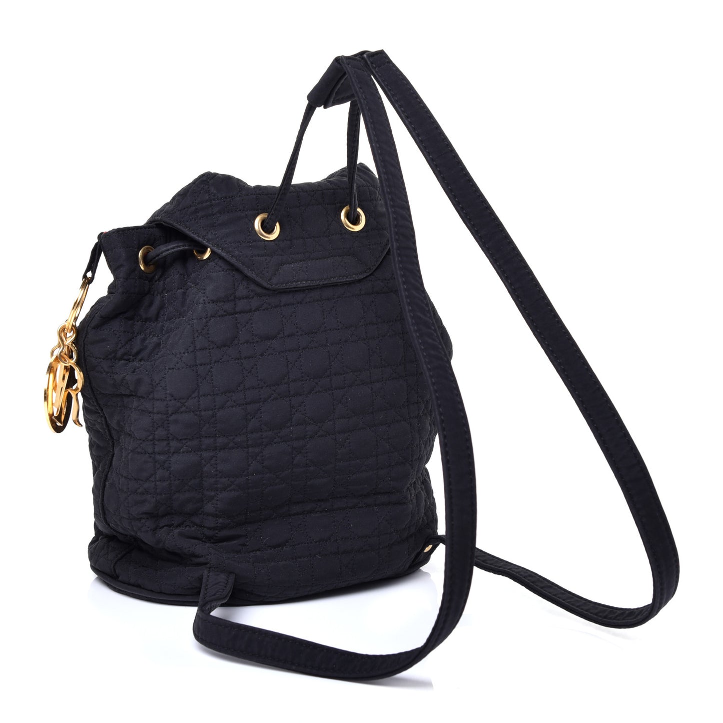Nylon Cannage Backpack Navy Blue