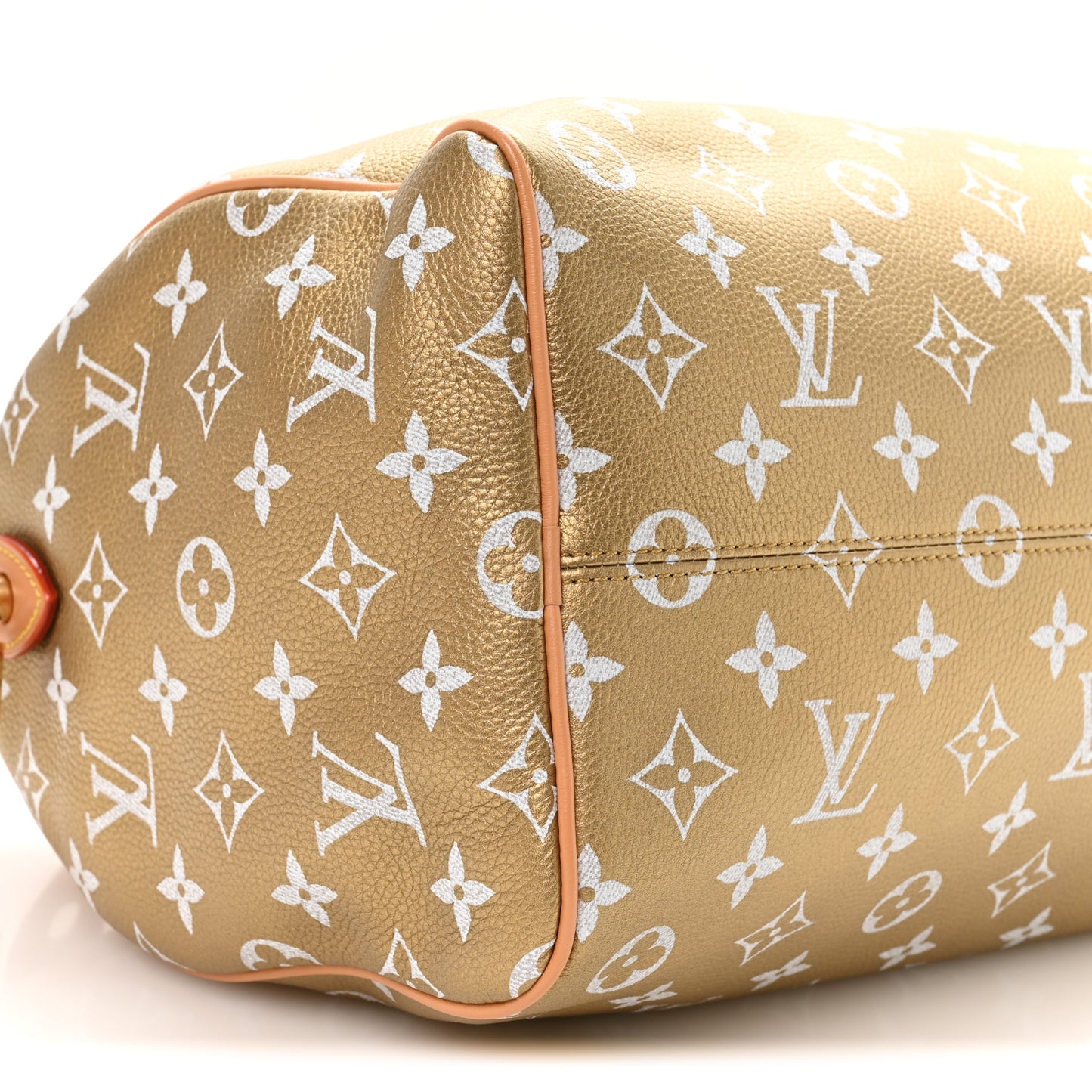 Metallic Calfskin Monogram Speedy P9 Bandouliere 30 Gold Kintsugi