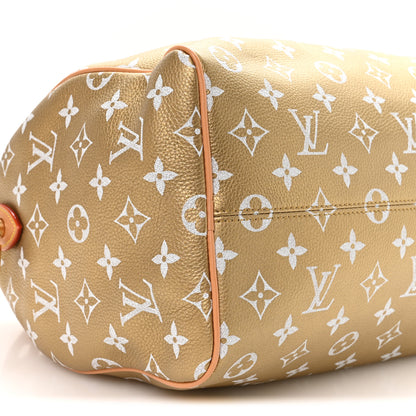 Louis Vuitton Metallic Calfskin Monogram Speedy P9 Bandouliere 30 Gold Kintsugi 12 of 14