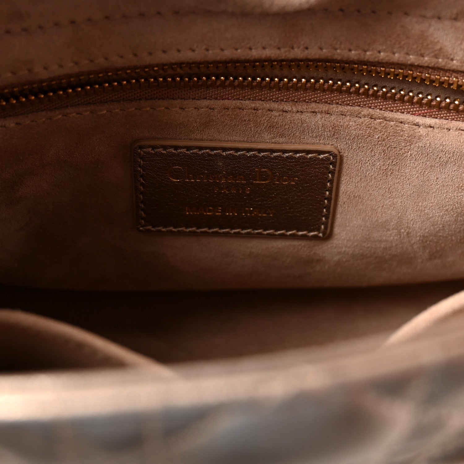 Christian Dior Metallic Lambskin Cannage Small My ABCDior Lady Dior Gold 6 of 9