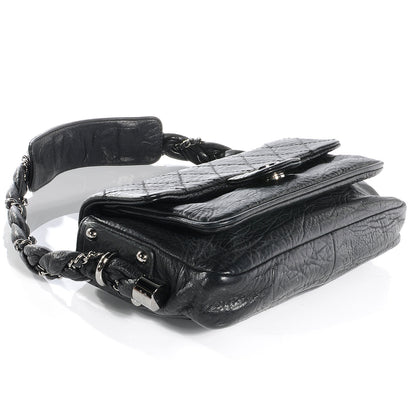 Chanel Distressed Lambskin Lady Braid Flap Black 4 of 7