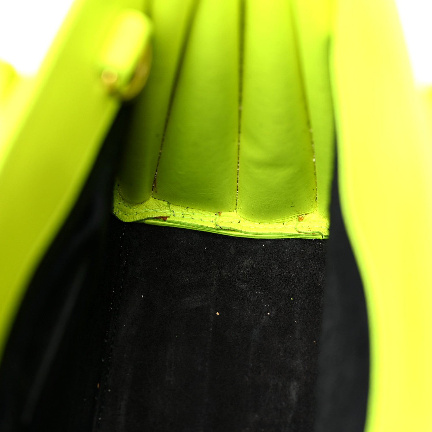 Saint Laurent Calfskin Nano Sac De Jour Neon Yellow 13 of 27