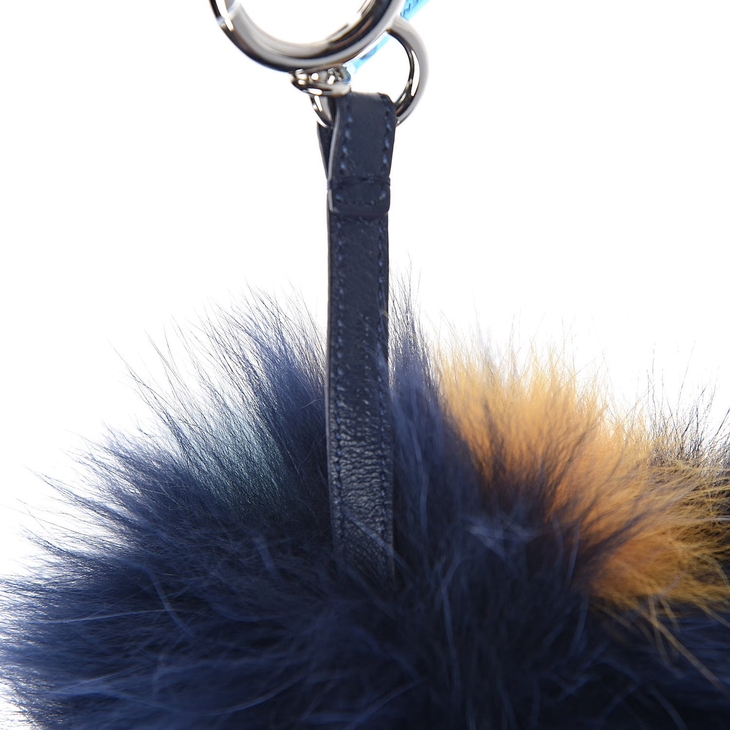Fox Fur Nappa FF Pom Pom Bag Charm Muffin Zabai Macaroni