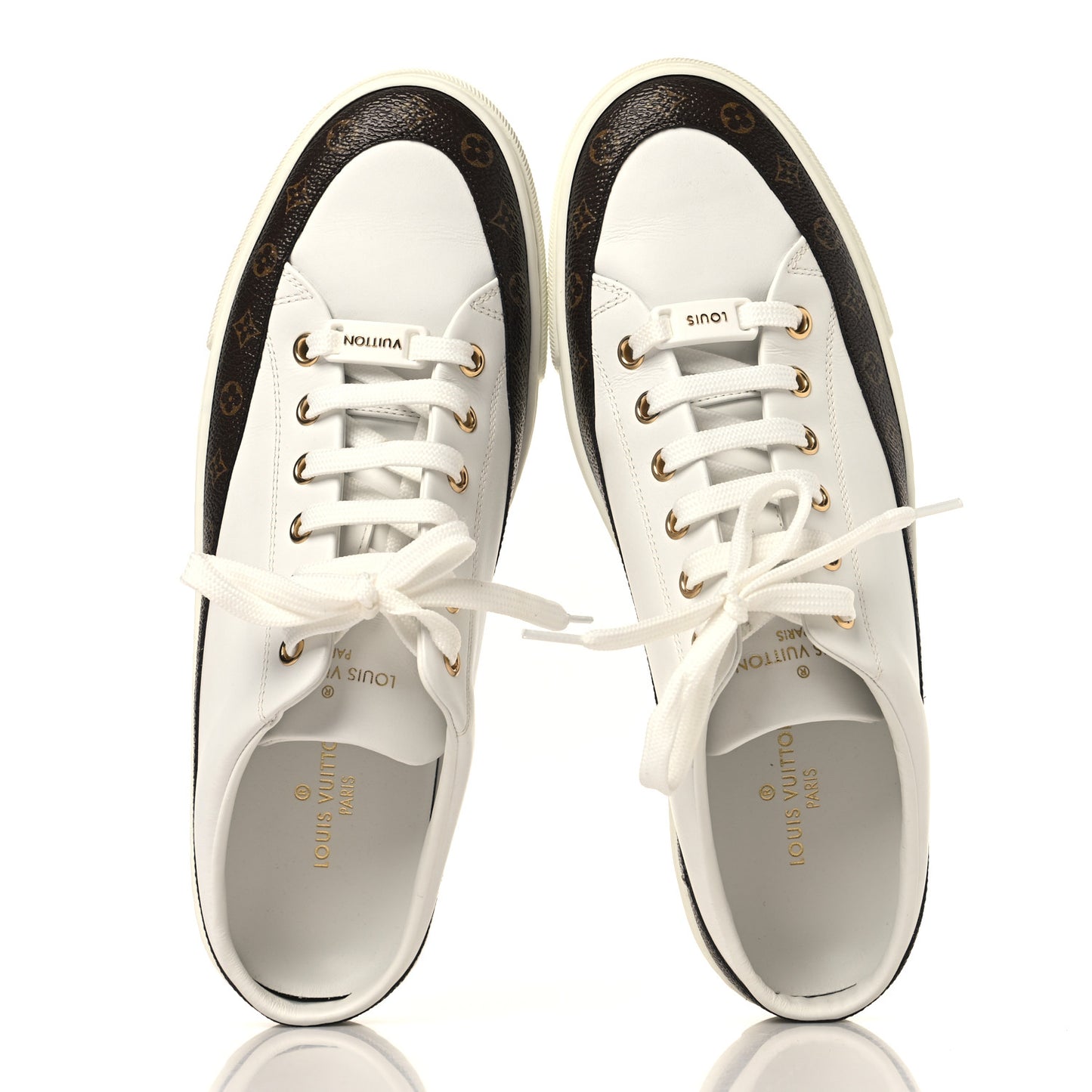 Monogram Womens Stellar Open Back Sneakers 39 White