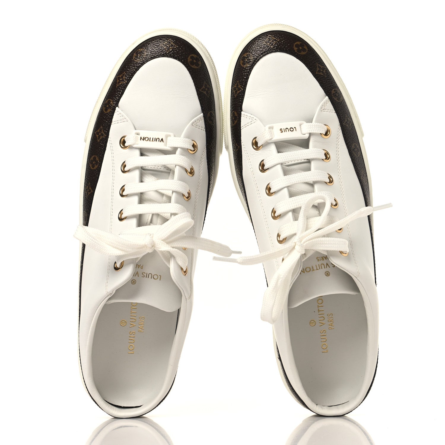 Louis Vuitton Monogram Womens Stellar Open Back Sneakers 39 White 2 of 8