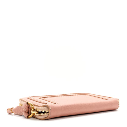 Chloe Grained Calfskin Marcie Long Zip Around Wallet Pink 4 of 13