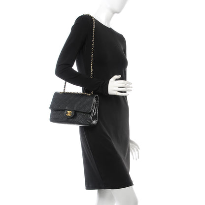 Chanel Lambskin Quilted Medium Double Flap Black 3 of 12