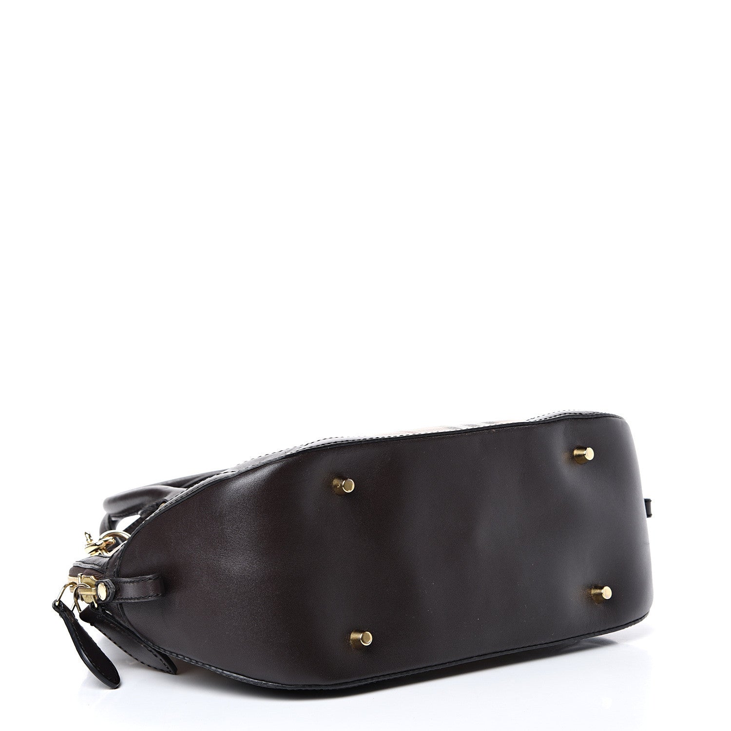 Burberry Haymarket Check Small Orchard Bowling Bag Chocolate 3 of 18