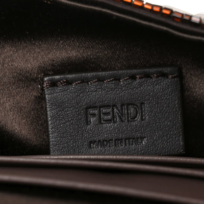 Fendi Sequin Paillettes Vitello Grace Sex and the City Mini Baguette  Marrone Scuro 6 of 11