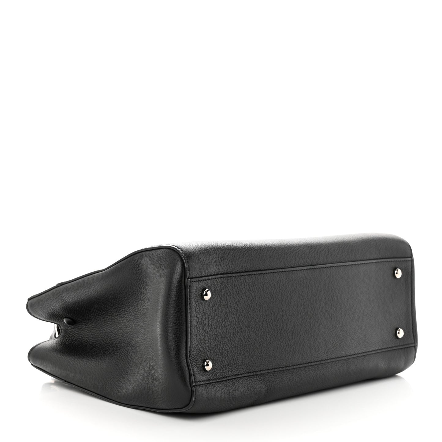 Grained Calfskin Small Neo Executive Shopper Tote Black