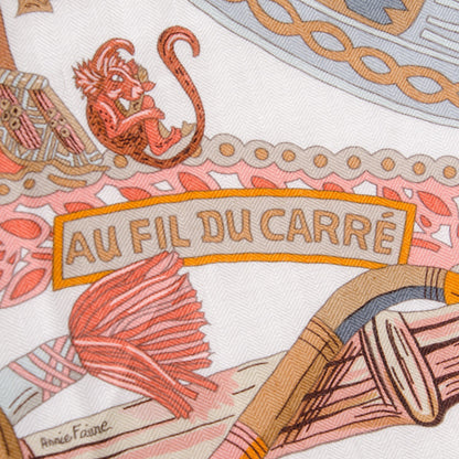 Hermes Cashmere Silk Au Fil Du Carre Shawl 140 7 of 8