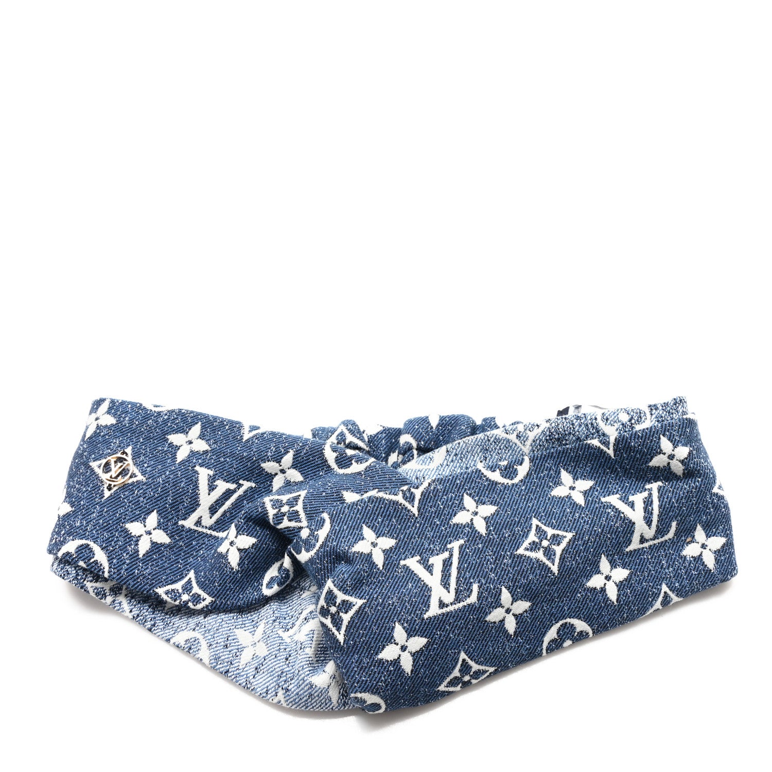 Louis Vuitton Monogram Jacquard Denim Bandeau Headband Blue 1 of 4