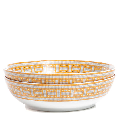 Hermes Porcelain Mosaique au 24 Calotte Plate Set of 2 5 of 5