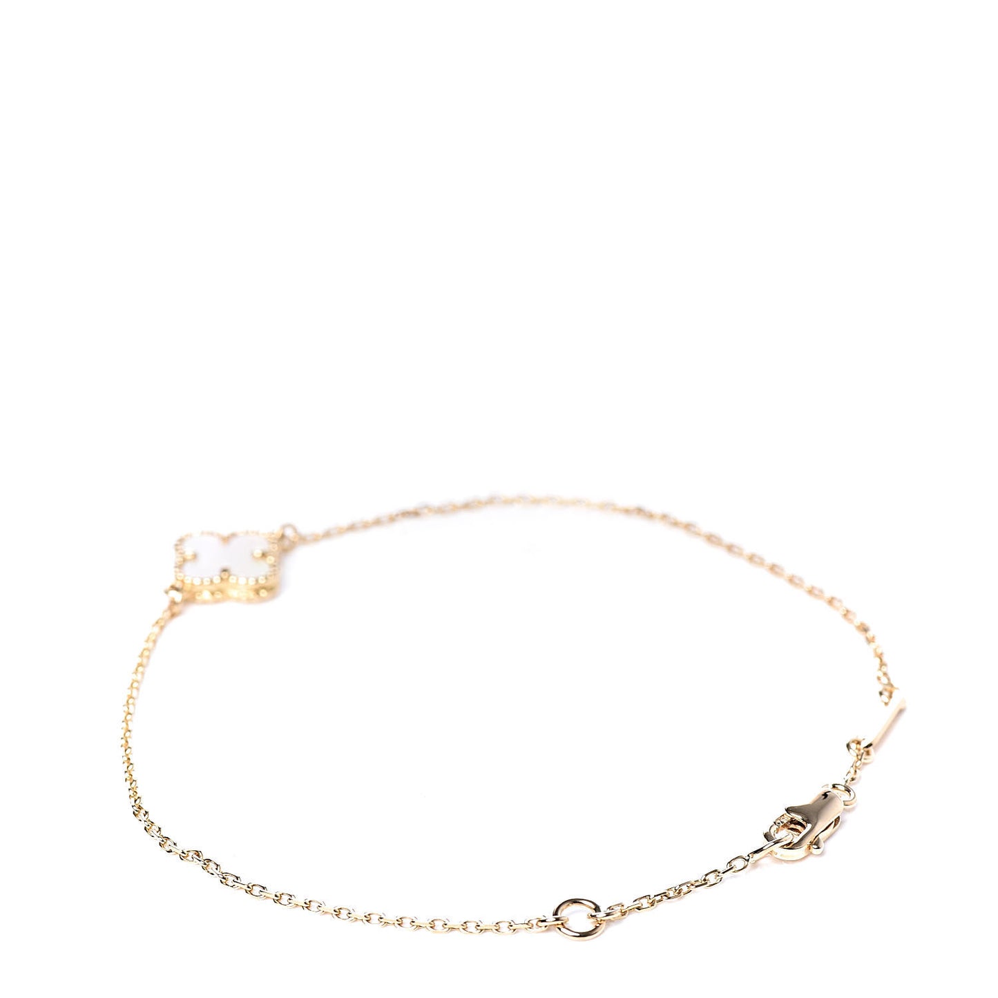 18K Yellow Gold Mother of Pearl Sweet Alhambra Bracelet