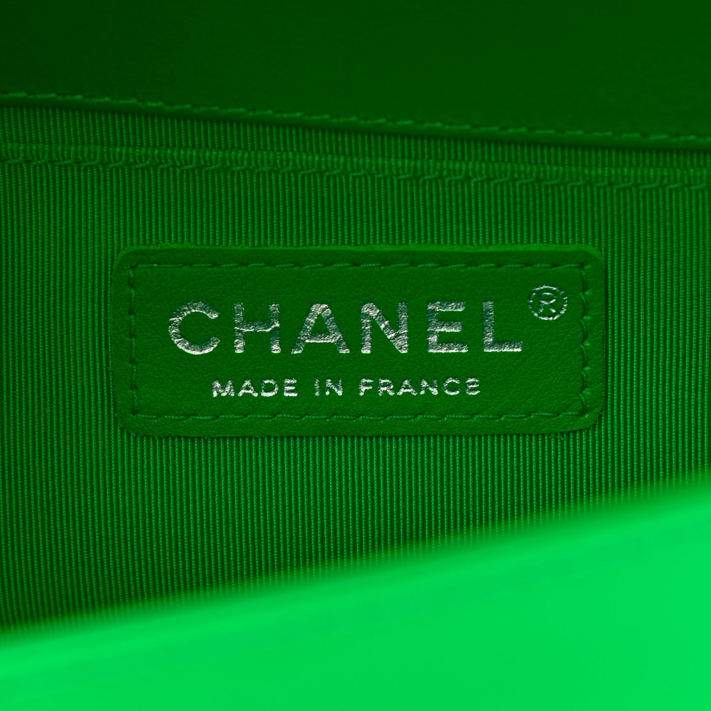 Patent Quilted Small Boy Flap Green