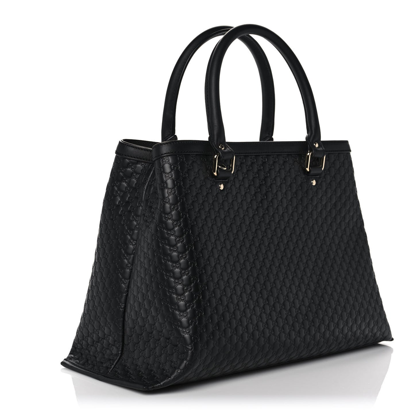 Soft Microguccissima Medium Tote Black