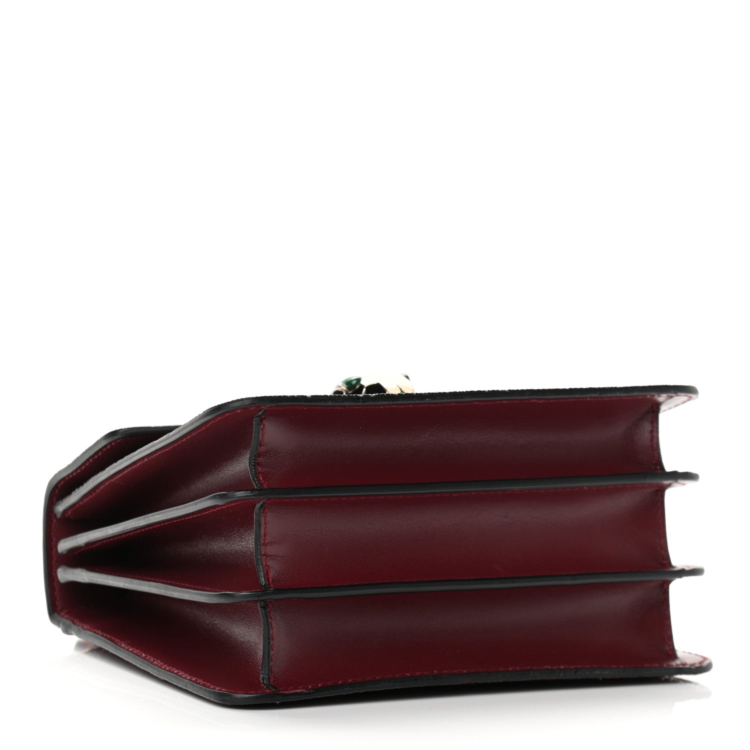 Bulgari Calfskin Galuchat Serpenti Forever Crossbody Plum 4 of 13