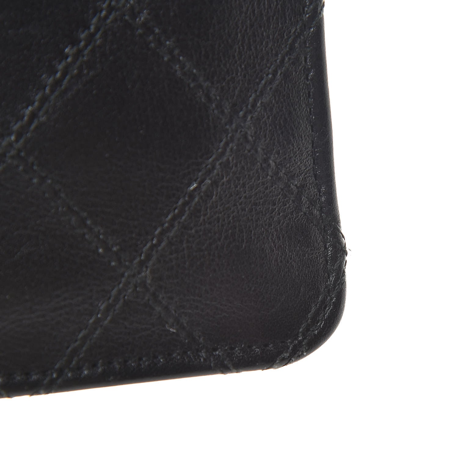 Chanel Lambskin Diamond Stitch Compact Pouch Black 11 of 13