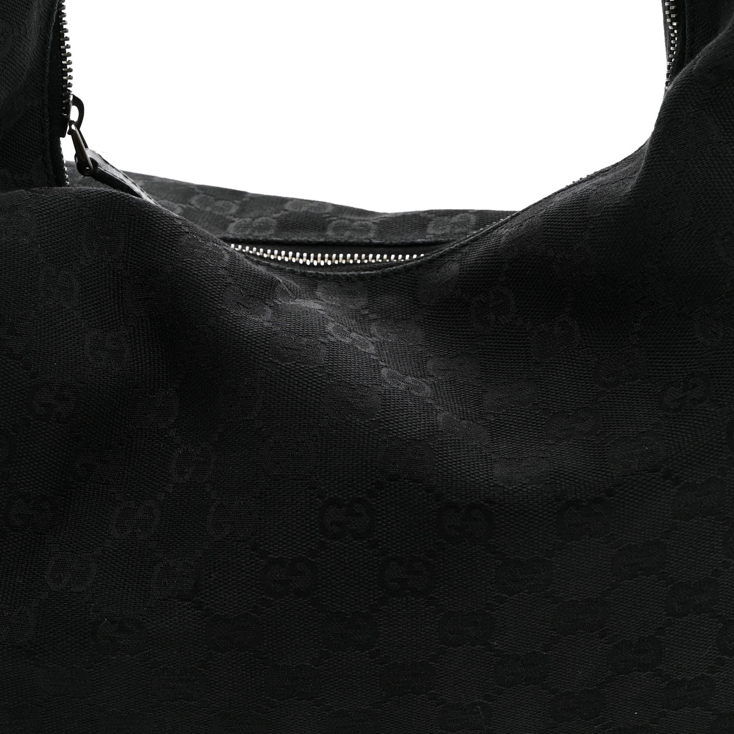 Gucci Monogram Medium Horsebit Chain Hobo Black 8 of 11