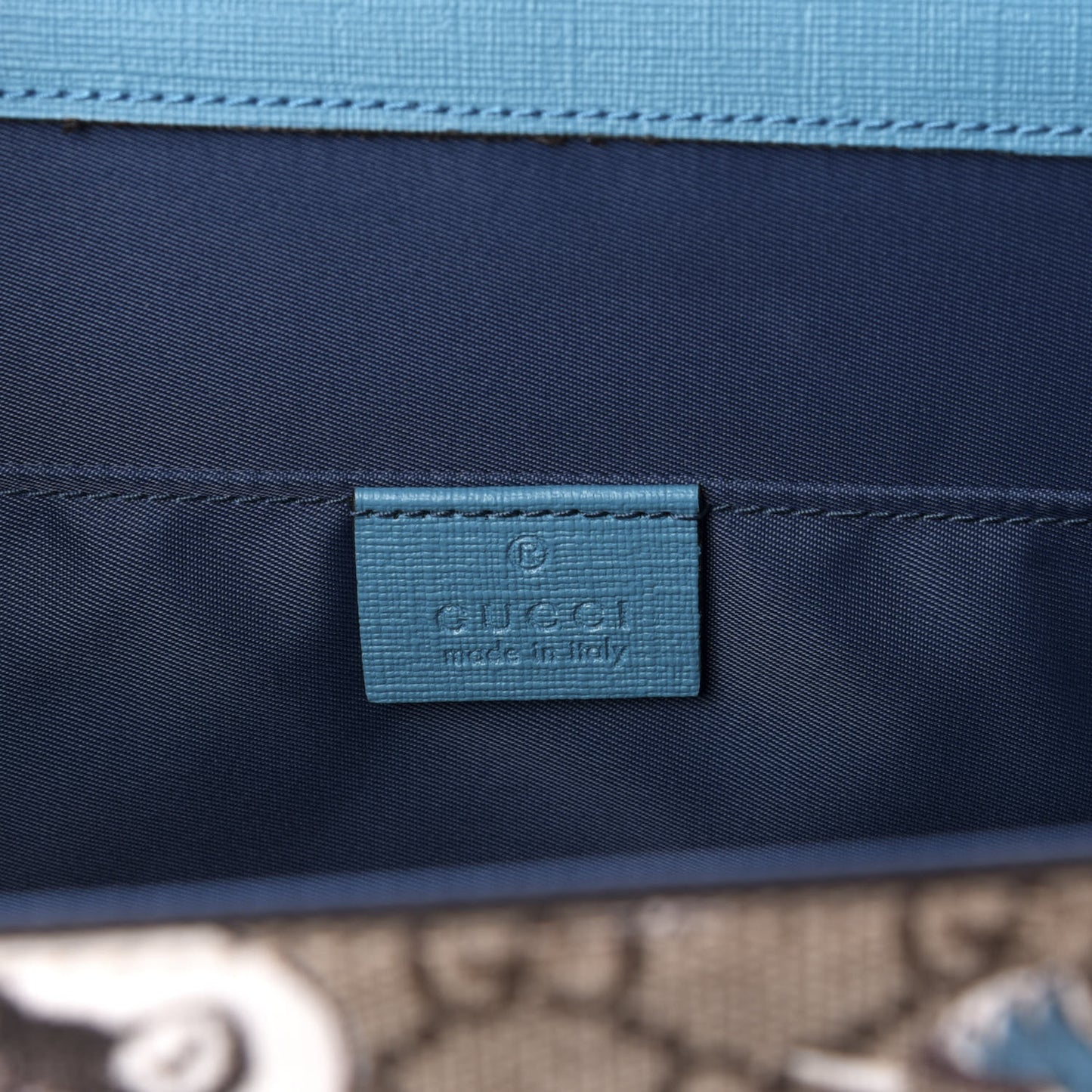 GG Supreme Monogram Space Cats Childrens Backpack Blue