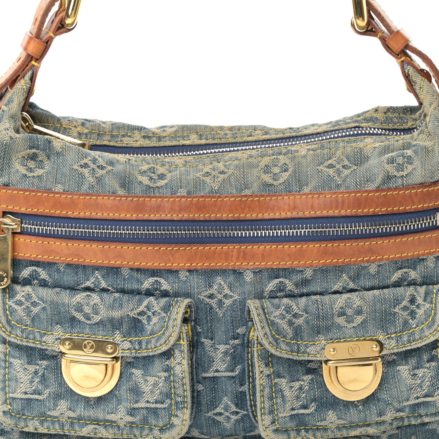 Monogram Denim Baggy PM Blue