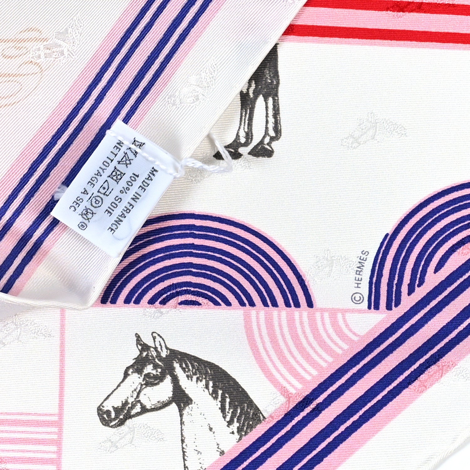 Hermes Silk Garde Robe Pop Charm Triangle Scarf 70 Multicolor White 3 of 3